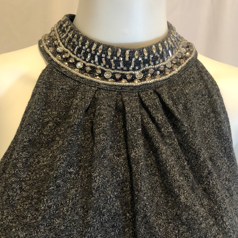 Anthropologie Beaded Vanessa Virginia High Neck Tank - Picture 2 of 4
